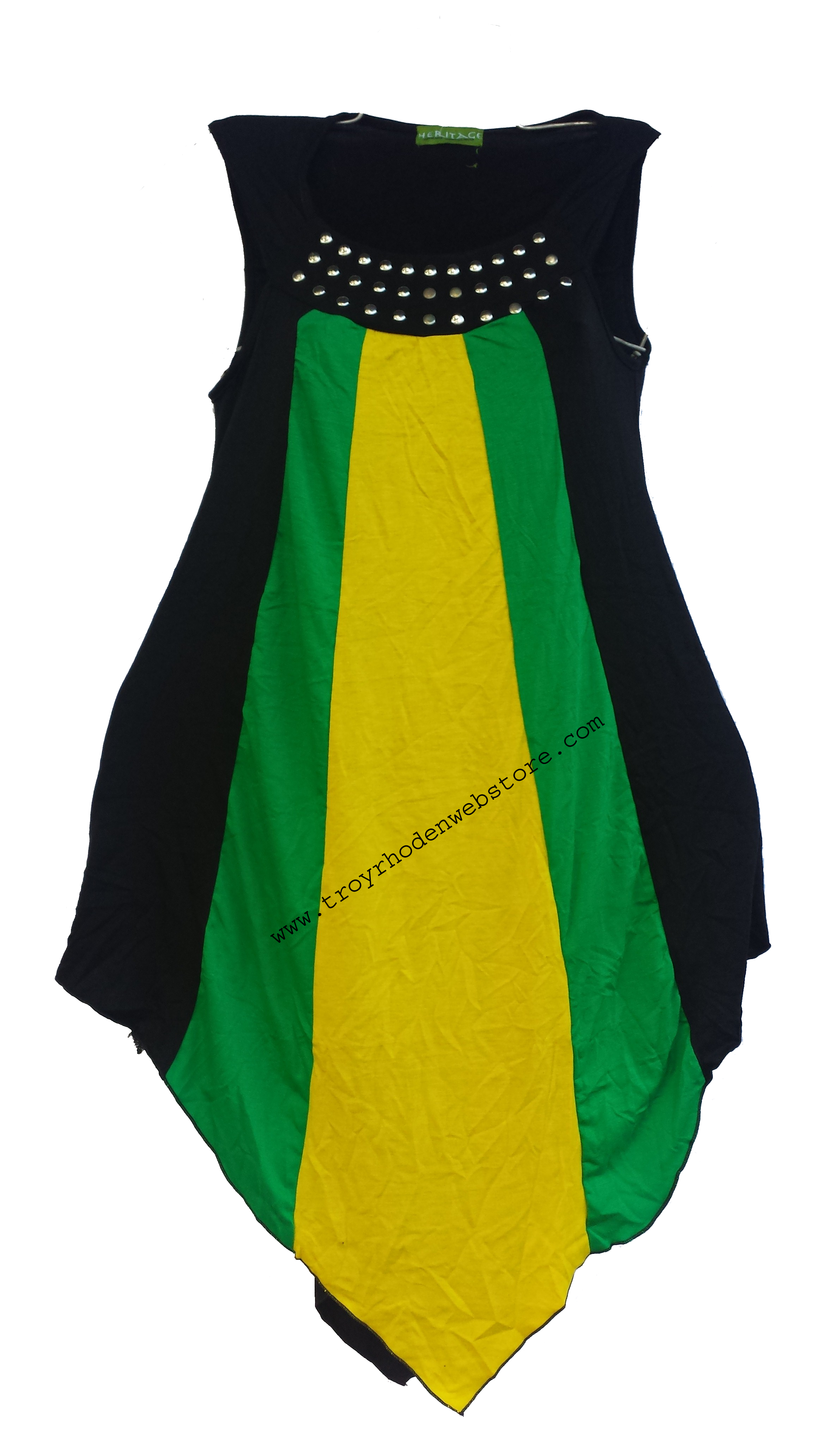 Heritage Authentic Jamaican Women Dress National Colors One Size