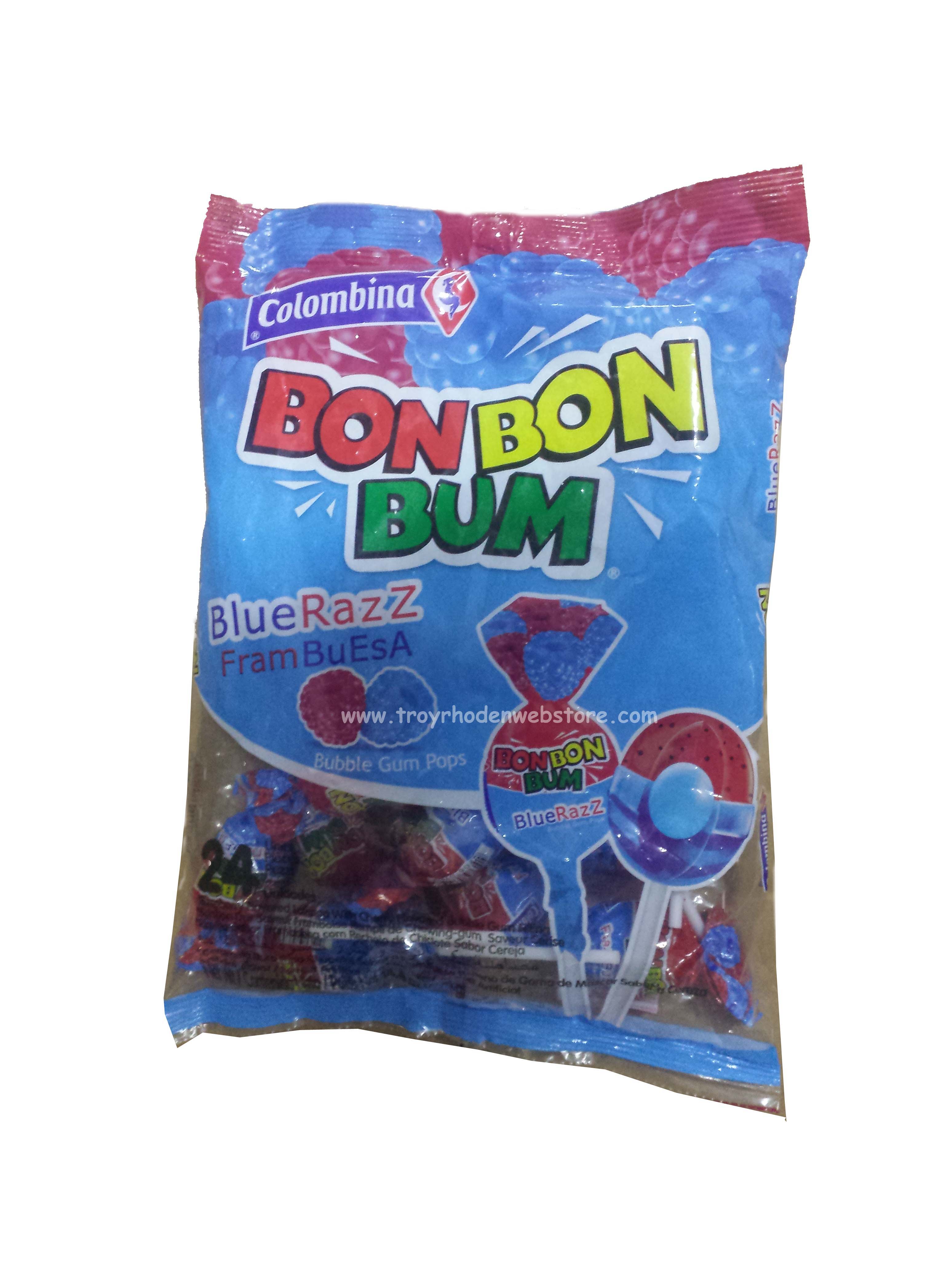 Bon Bon Bum Colombina Bubble Gum BlueRazz BuEsA 24 Units - Best Jamaica ...